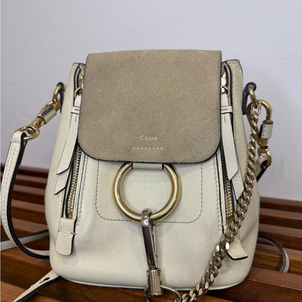 Cream and Tan authentic Chloe bag